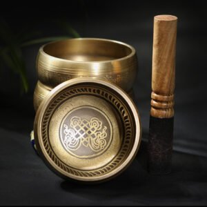 Yoga Meditation Singing Bowl Auspicious Knot Handmade Buddha Sound Bowl