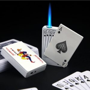 Poker Card Metal Windproof Straight Forward Creative Personalized Lighter