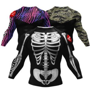 Printed Long Sleeve Breathable Sports Fitness Bottoming Shirt Men